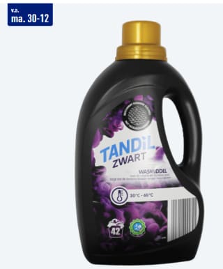 TANDIL Vloeibaar wasmiddel zwart 42 wasbeurten voor €2,49 bij de Aldi