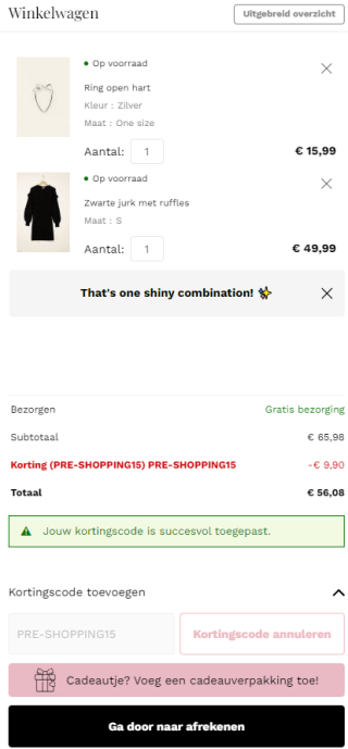 15% korting op bijna alles bij My Jewellery