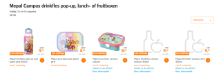 Mepal Campus drinkfles pop-up, lunch- of fruitboxen met 25% korting bij de AH