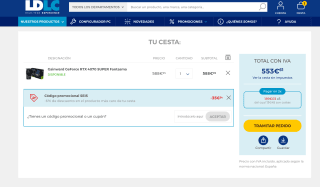 Tarjeta gráfica Gainward GeForce RTX 4070 SUPER Ghost por solo 553,61€