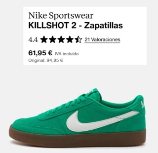 Zapatillas para Hombre Nike KILLSHOT 2 por 52.66€