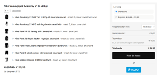 7-delig trainingspak Nike Academy 21 voor €94,98 dmv code in de Geomix-shop