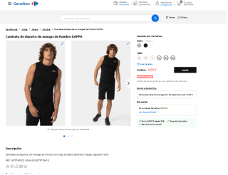 Camiseta KAPPA sin mangas de Hombre por solo 4,99€