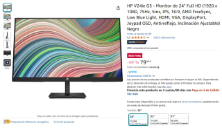 Monitor HP V24ie G5 23.8" LED IPS FullHD 75Hz por 79€