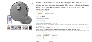 Dreame L10s Pro Robot Aspirador y Fregasuelos 2en1 por 429,99€