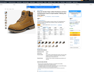 Botas de senderismo Impermeables para Invierno Unisex Adulto por 29,99€