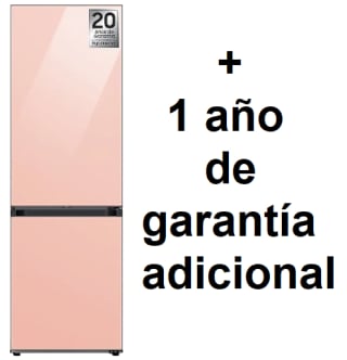Frigorífico Bespoke 1,85m 344L Clean Peach + 1 año de garantia adicional, por solo 899l,92€