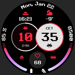 Retro Gamer V1 Watch Face gratis voor Android