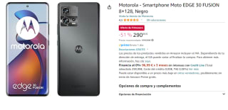 Movil Motorola Moto EDGE 30 FUSION 8GB+128GB por 290.99€