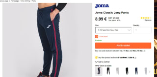 Pantalon Joma Classic Long por solo 8.99€