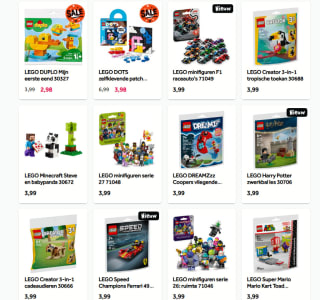 2+ 1 gratis op geselecteerde Lego sets tot €20 bij Intertoys