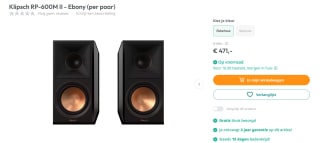 Klipsch: RP-600M II Boekenplank Speakers - 2 stuks voor €471 bij Klipsch