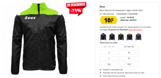 Chubasquero para Hombre Zeus Vesuvio por 10€