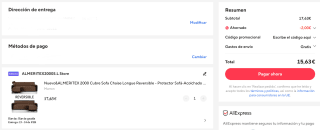 Cubre Sofa Chaise Longue Reversible por 15,63€