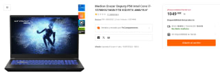 Portatil Medion Erazer Deputy P50 Intel Core i7-13700HX/16GB/1TB SSD/RTX 4060/15.6" por 1049€