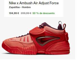 Zapatillas para Hombre Nike x Ambush Air Adjust Force por 104.99€