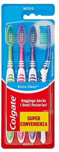 Cogiendo 5 packs Colgate Extra Clean Cepillo de Dientes, Medio, 4 Ud por 4,62€(0,23€ el Cepillo)