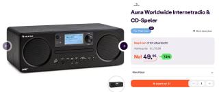Auna Worldwide Internetradio & CD-Speler voor €49,95 bij iBOOD