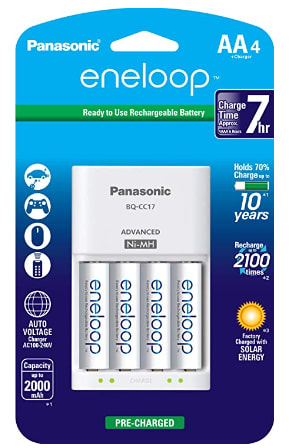 Cargador Panasonic + baterías AA por $407 en Amazon