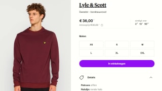 Lyle en Scott pullover voor €36 bij Zalando Lounge