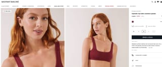 Sujetador top Womensecret halter seamless granate a solo 3,99€