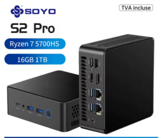 Soyo S2 Pro Mini PC Ryzen 7 7735HS 16GB RAM 1TB Opslag voor €272,21 dmv code bij Aliexpress