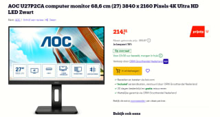 AOC Pro-line P2 U27P2CA 27" 4K Ultra HD IPS monitor voor €214,31 bij Bol.com
