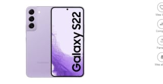 Smartphone Samsung Galaxy S22 6.1" Double SIM 5G 8 Go RAM 128 Go Lavande à 289€