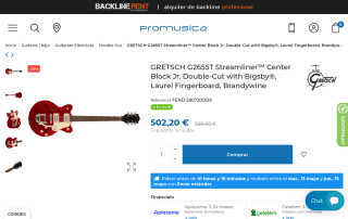 Guitarra eléctrica Gretsch G2655T Streamliner Center Block Jr. con Bigsby por 502,20€