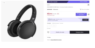 Auriculares OverEar Inalámbricos Sennheiser HD 350BT por 47.01€