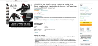 Transporte LEGO Star Wars Nave Estelar a solo 74,95€