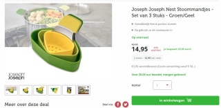3 Stoommandjes Nest - Joseph Joseph voor €14,95 bij Dealdonkey