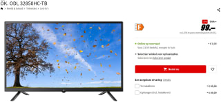 OK. ODL 32850HC-TB HD ready-televisie 32-inch- voor €99 bij de Mediamarkt