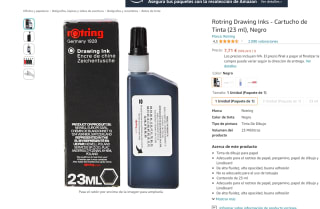 Cartucho de Tinta (23 ml), Negro marca Rotring por 7,71€