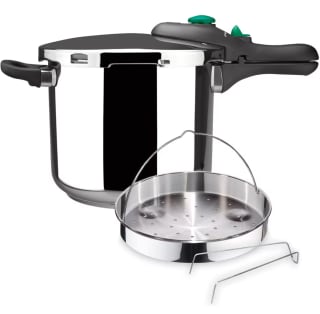 Olla Magefesa DYNAMIC Express Rápida + Cestillo Acero Inoxidable 18/10 Eficiencia Energética Todo tipo de cocinas Inducción por solo 33,38€