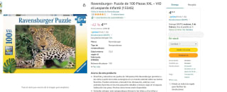 Puzzle de 100 Piezas XXL – VIO el Leopardo  marca Ravensburger por 4,84€