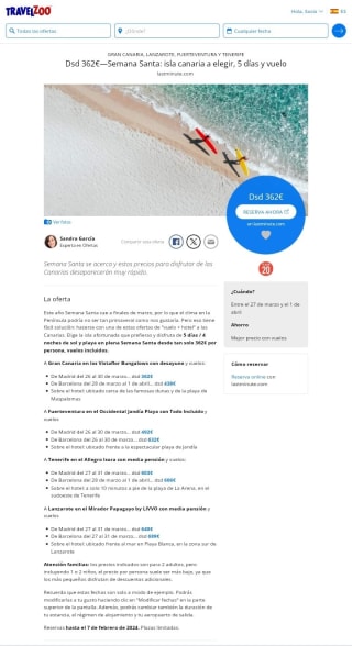 Isla Canaria a elegir en Semana Santa 5 días con vuelos desde 362€ por persona.