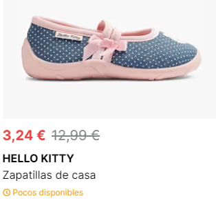 Zapatillas infantiles hasta 3,79€