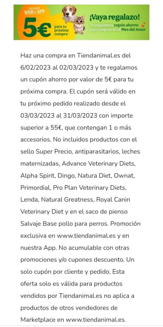 Regalo -5€ al realizar una compra.