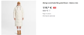 Abrigo acolchado para Mujer Timberland Recycled Down por 119.99€
