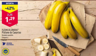 Plátanos Canarias 1Kg por 1,29€