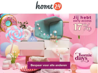 17% korting op geselecteerde producten bij Home24