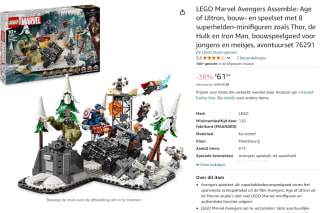LEGO The Avengers Assemble Age of Ultron voor €61,94 bij Amazon