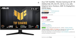 Asus TUF VG289Q - Monitor Gaming de 28" 4K por 229€