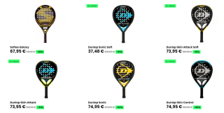 Palas de padel la segunda unidad por 1€
