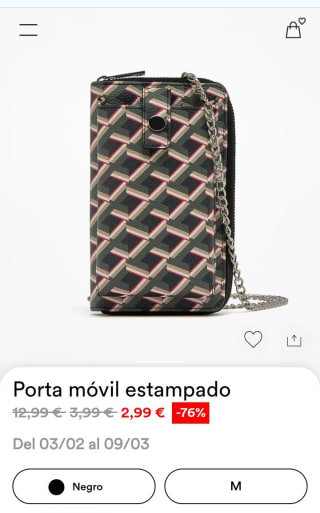 Porta-móvil estampado por 2,99€.