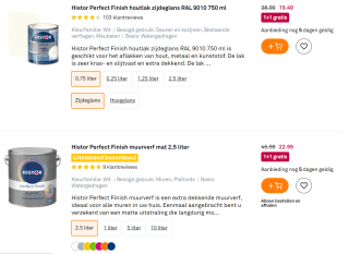 Histor Perfect Finish verf 1+1 gratis bij Karwei