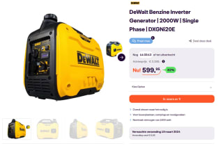 DeWalt Benzine Inverter Generator DXGNi20E voor €599,95 bij iBOOD