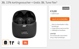 JBL 15% kortingsvoucher + Gratis JBL Tune Flex* voor 1.000 ING rentepunten