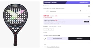 Pala Nox Tempo World Padel Tour 2023 por 89.95€ (Cuenta Nueva 77.95€)